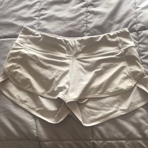 Lululemon Speed Shorts White